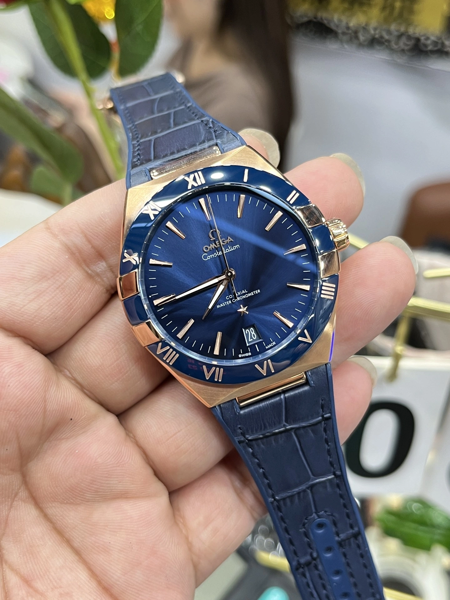 FreshLook CBD Factory Omega Constellation 41mm 18K Sedna Gold Blue Ceramic Bezel (131.63.41.21.03.001) 1:1 Super Clone – DD8900 Movement 311